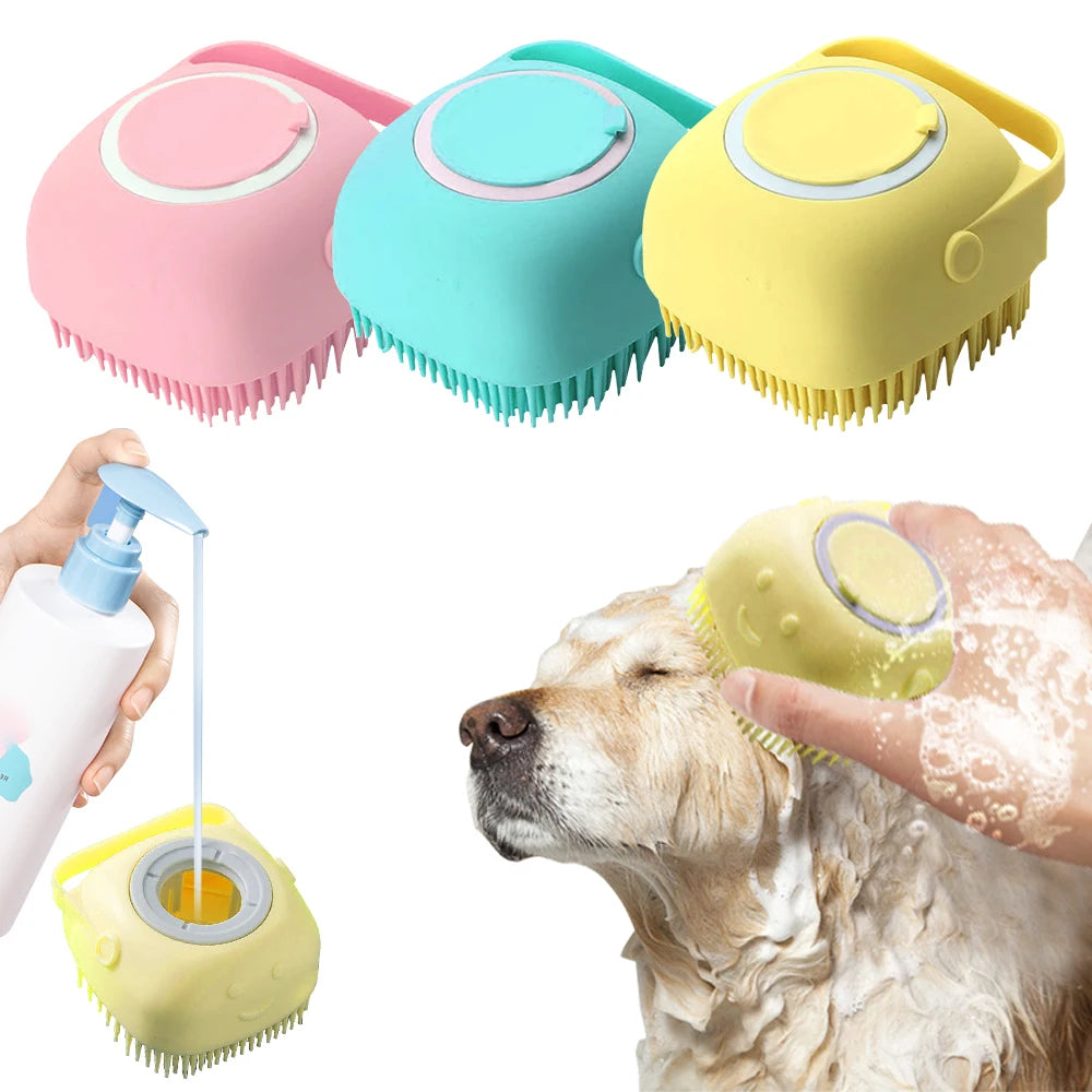 Silicone Dog Bath Brush & Massager